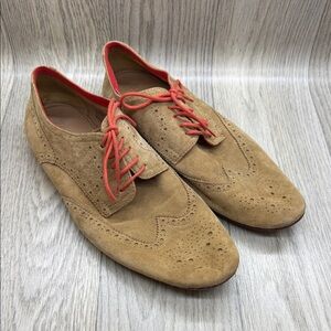 Hugo Boss Tan and Red Men's Shoes